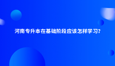 河南专升本在基础阶段应该怎样学习？.jpg